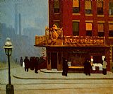 Edward Hopper Canvas Paintings - New York Street Corner